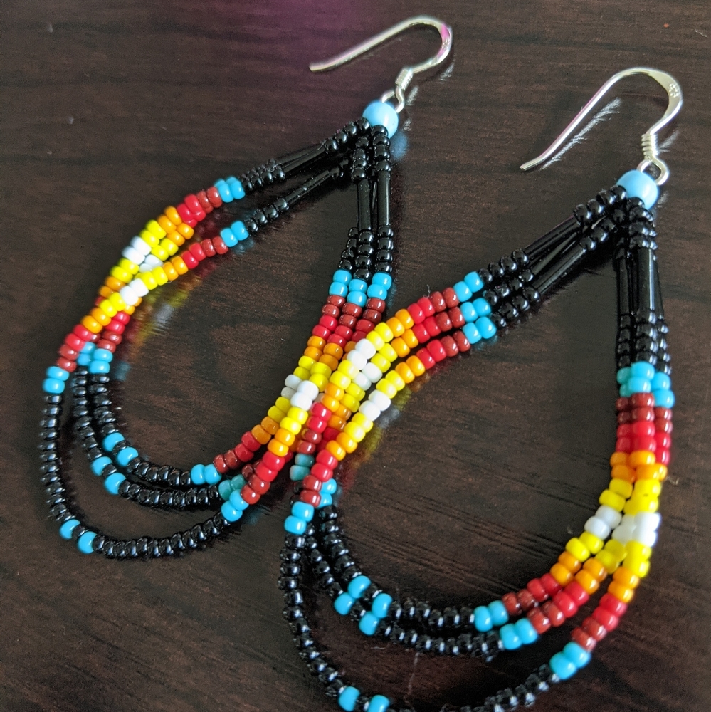 Fire theme + black earrings